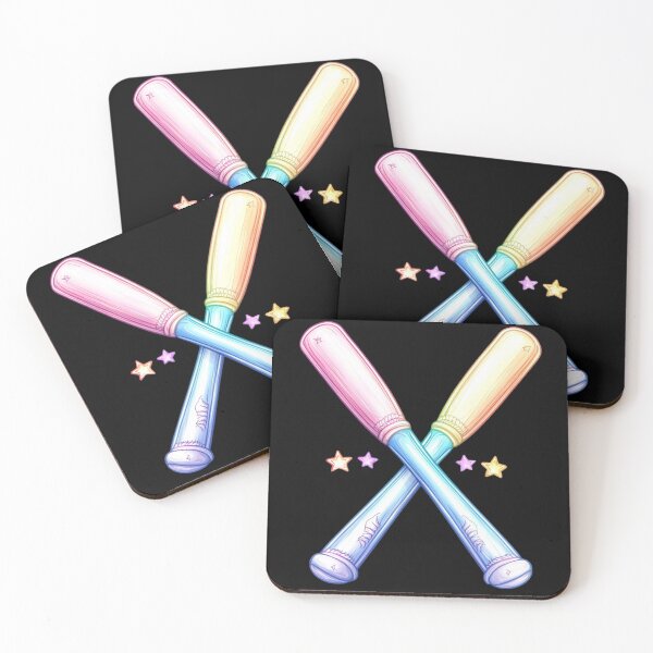 Item preview, Colorful Crossed Baseball Bats designed and sold by rustonpoldoks.
