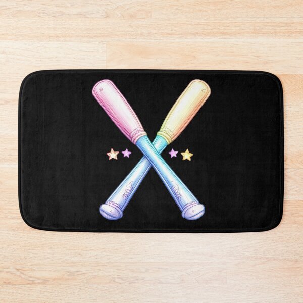 Item preview, Colorful Crossed Baseball Bats designed and sold by rustonpoldoks.