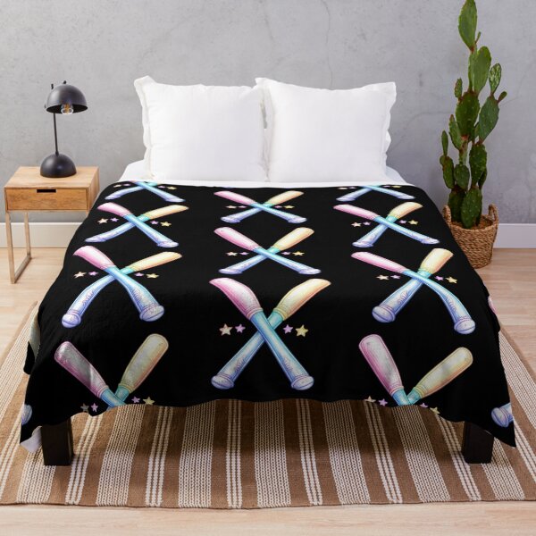 Item preview, Colorful Crossed Baseball Bats designed and sold by rustonpoldoks.