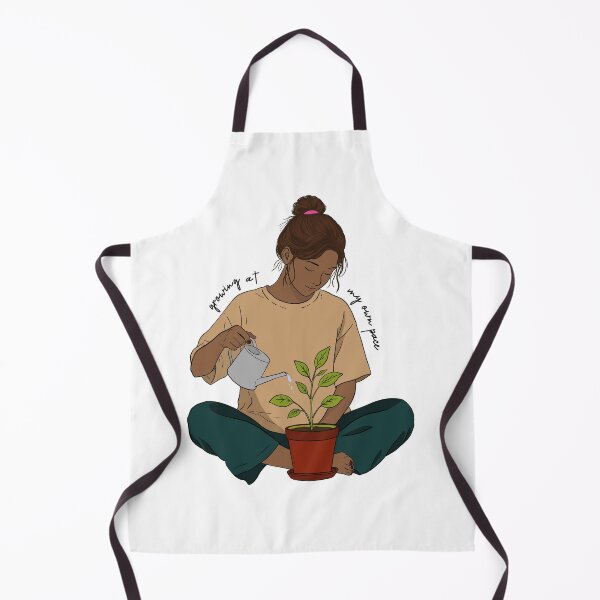 Item preview, Growing At My Own Pace | Self Growth Cozy Plant Illustration designed and sold by ByAnaCarvajal.