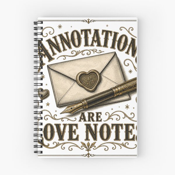 Item preview, Annotations Are Love Notes Vintage Love Letter designed and sold by BoosterShop.