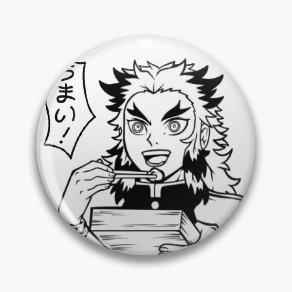 Item preview, Umai! — Kyojuro Rengoku Kawaii Icon designed and sold by TheStickLab.
