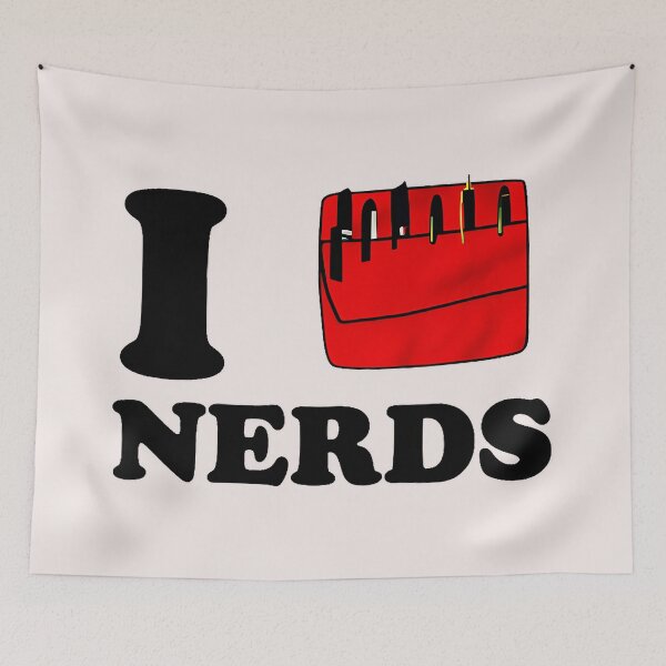 Item preview, I Love Nerds Smart People Geeky Hobby Enthusiast designed and sold by Hugosploosh.