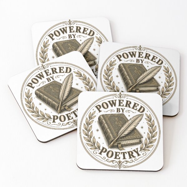 Item preview, Powered by Poetry Antique laurel emblem designed and sold by BoosterShop.
