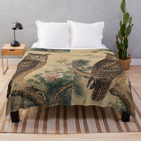 Item preview, Majestic Owl in Traditional Chinese Ink and Wash Painting Style designed and sold by OddlySticky.