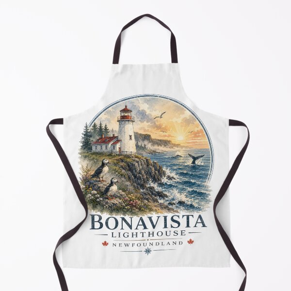 Item preview, Bonavista Lighthouse Newfoundland Canada Vintage Watercolor Travel Shirt | Retro Coastal Atlantic Puffins Whale Adventure Design designed and sold by Globalcitytees.