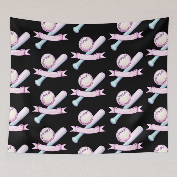 Item preview, Pastel Baseball and Bat Design designed and sold by rustonpoldoks.