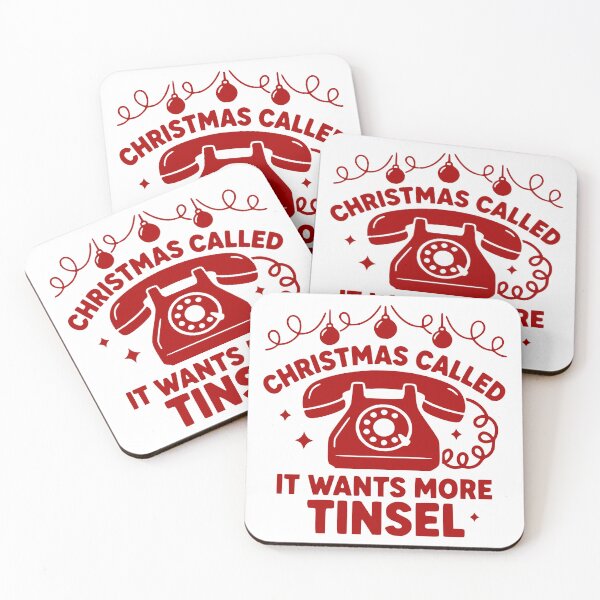 Item preview, Christmas Called, It Wants More Tinsel designed and sold by theartfulaspie.