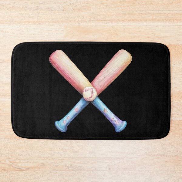 Item preview, Colorful Crossed Baseball Bats designed and sold by rustonpoldoks.