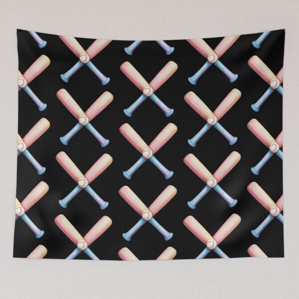 Item preview, Colorful Crossed Baseball Bats designed and sold by rustonpoldoks.