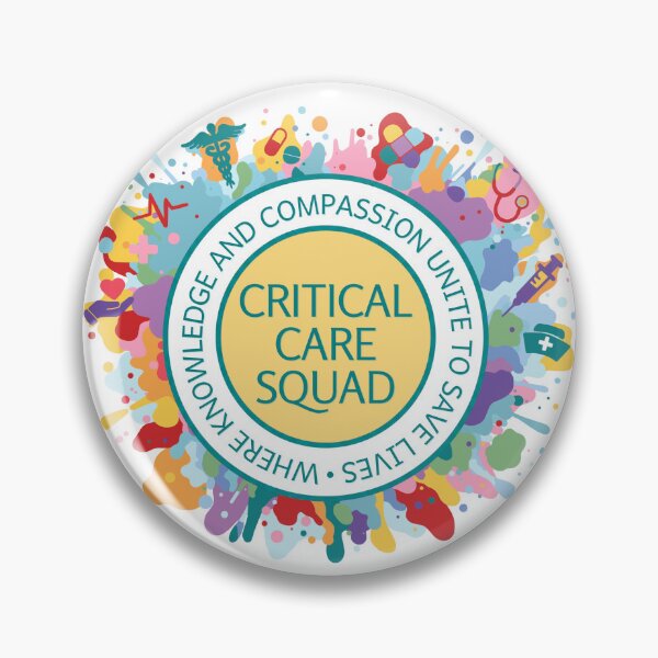 Item preview, Critical Care Squad – Colorful ICU Nurse Team Badge designed and sold by Kierra & Co..