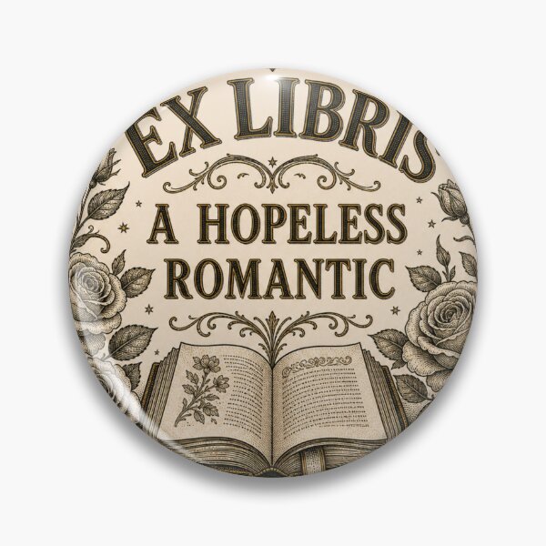 Item preview, Ex Libris A Hopeless Romantic Antique Bookplate designed and sold by BoosterShop.