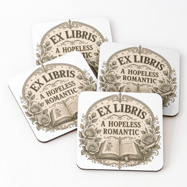 Item preview, Ex Libris A Hopeless Romantic Antique Bookplate designed and sold by BoosterShop.