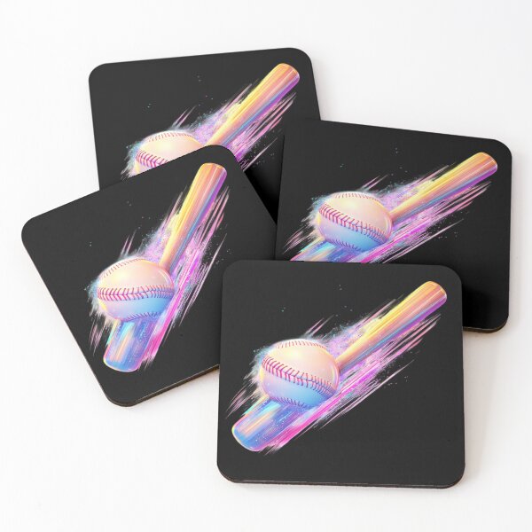 Item preview, Colorful Baseball and Bat Impact designed and sold by rustonpoldoks.