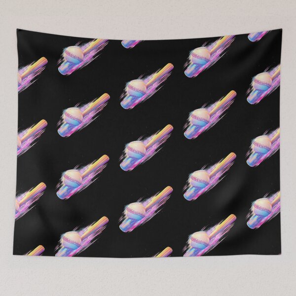 Item preview, Colorful Baseball and Bat Impact designed and sold by rustonpoldoks.