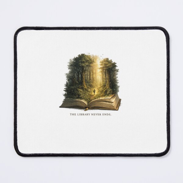 Item preview, The Library Never Ends | Magical Book Forest Fantasy T-Shirt designed and sold by Norique_7.