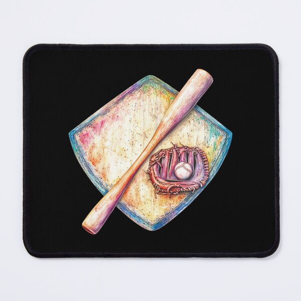 Item preview, Baseball Bat and Glove on a Field designed and sold by rustonpoldoks.