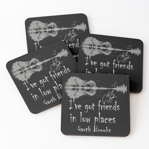 Item preview, Friends In Low Places Lyric Guitar Art designed and sold by DizayDizay.