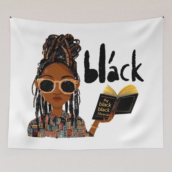 Item preview, Thy Black Black Librarian 90s Retro print text Design designed and sold by RichardRags.