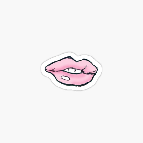 pink lips Sticker