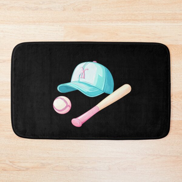 Item preview, Baseball Cap and Bat on Blue designed and sold by rustonpoldoks.