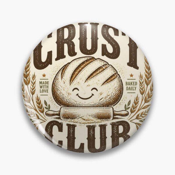 Item preview, Crust Club Vintage Bakery Shirt | Retro Sourdough Bread Baker Graphic Tee | Artisan Bread Lover Gift designed and sold by ArtMashupCo.