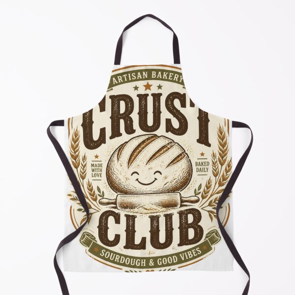 Item preview, Crust Club Vintage Bakery Shirt | Retro Sourdough Bread Baker Graphic Tee | Artisan Bread Lover Gift designed and sold by ArtMashupCo.