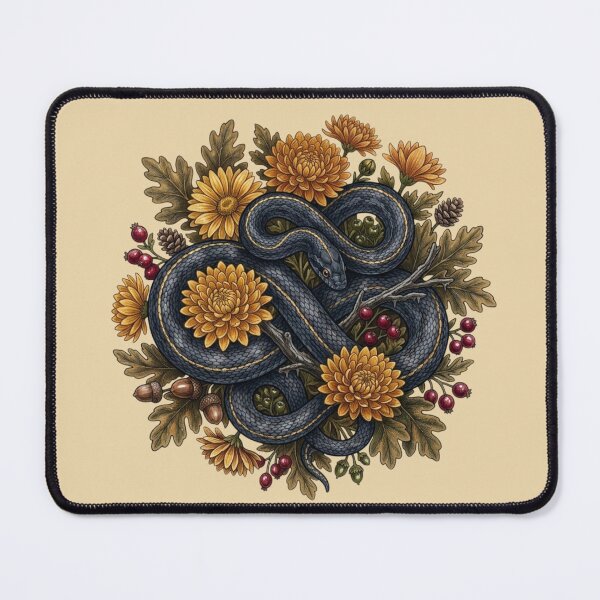 Item preview, Black Rat Snake Autumn Foliage Reptile Nature designed and sold by BirdsnStuff.