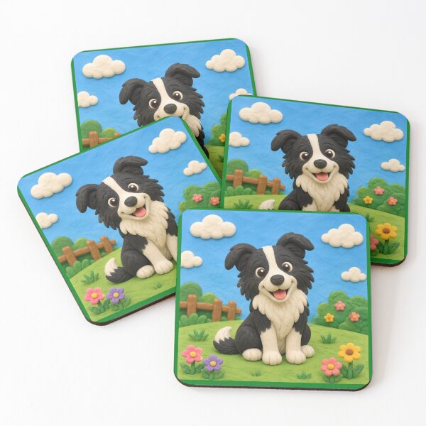 Item preview, Border Collie - clay designed and sold by AcornAndPebble.