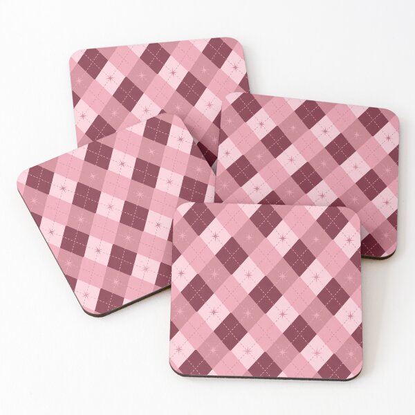 Item preview, Mid Century Modern Argyle Pattern | Retro Pink & Burgundy Geometric Design designed and sold by Vileprint.