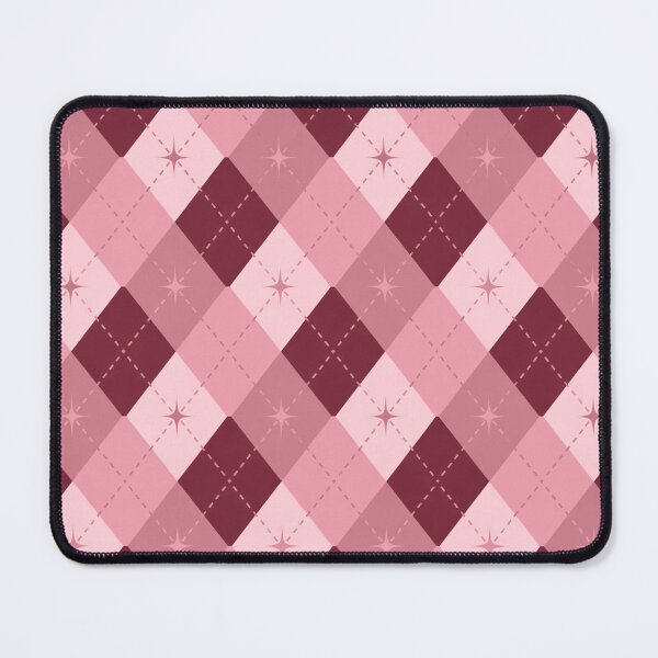 Item preview, Mid Century Modern Argyle Pattern | Retro Pink & Burgundy Geometric Design designed and sold by Vileprint.