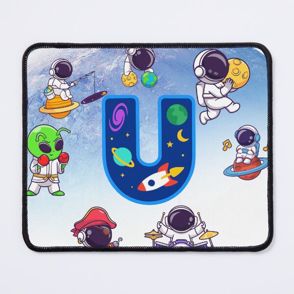 Item preview, Letter U Space Astronaut Monogram designed and sold by BoldcreationsM.