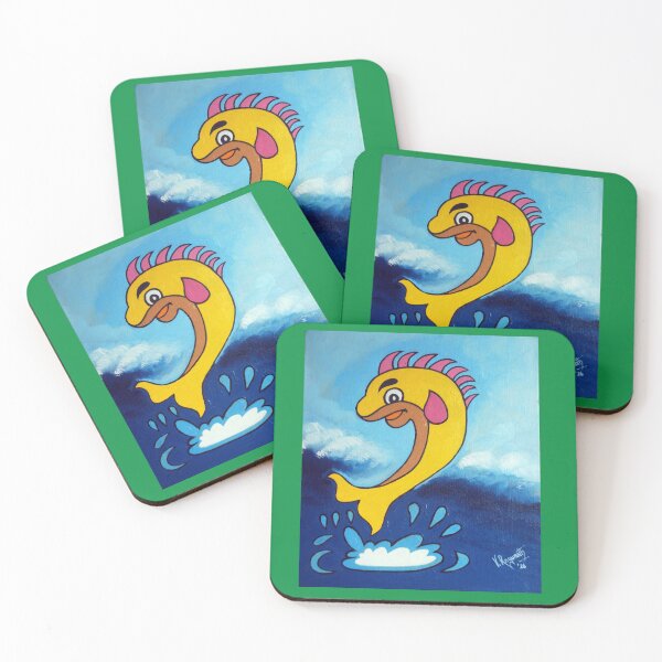 Item preview, Joyful Dolphin Leap designed and sold by ARTLANDS.