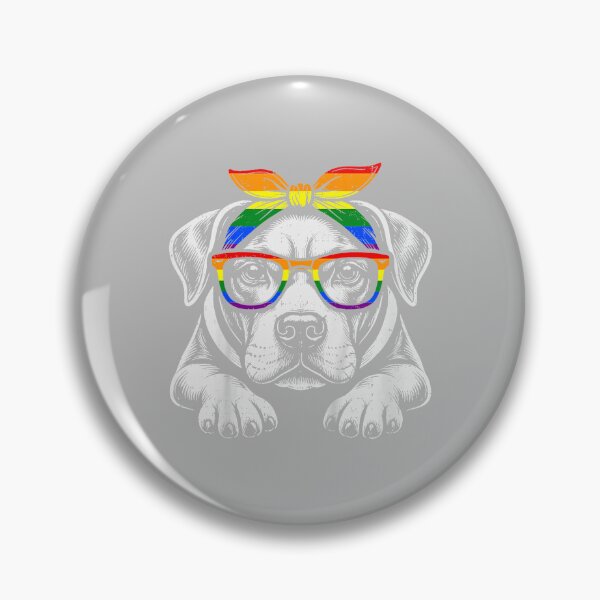 Item preview, Gay Pride Pitbull Dog Rainbow Flag LGBTQ Ally LGBT Men Women designed and sold by ArleneRowe.
