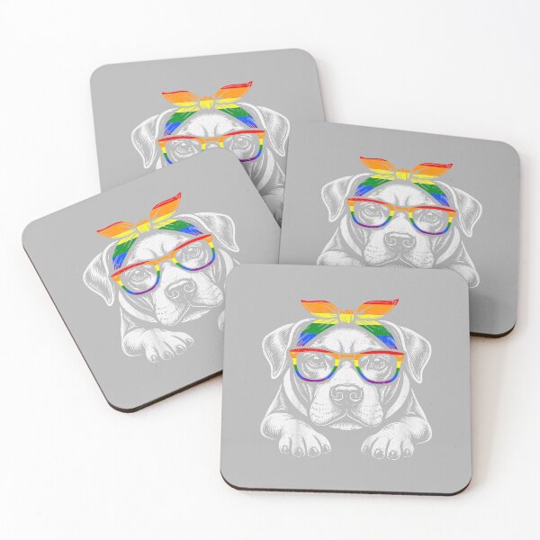 Item preview, Gay Pride Pitbull Dog Rainbow Flag LGBTQ Ally LGBT Men Women designed and sold by ArleneRowe.