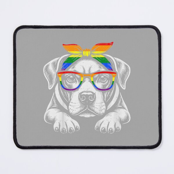 Item preview, Gay Pride Pitbull Dog Rainbow Flag LGBTQ Ally LGBT Men Women designed and sold by ArleneRowe.