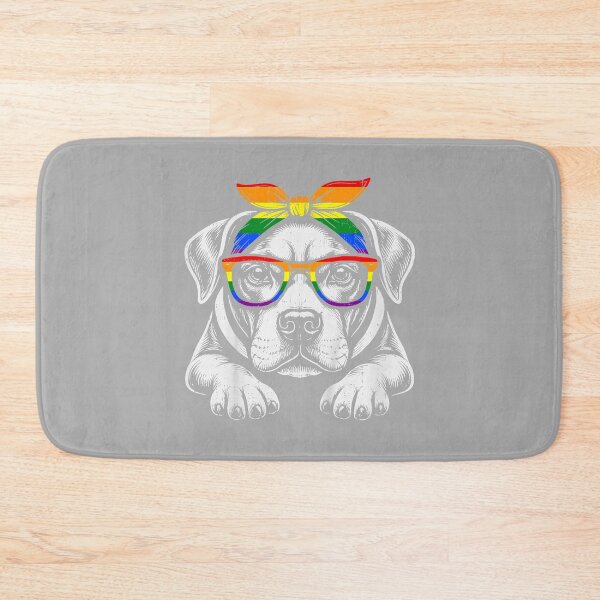 Item preview, Gay Pride Pitbull Dog Rainbow Flag LGBTQ Ally LGBT Men Women designed and sold by ArleneRowe.