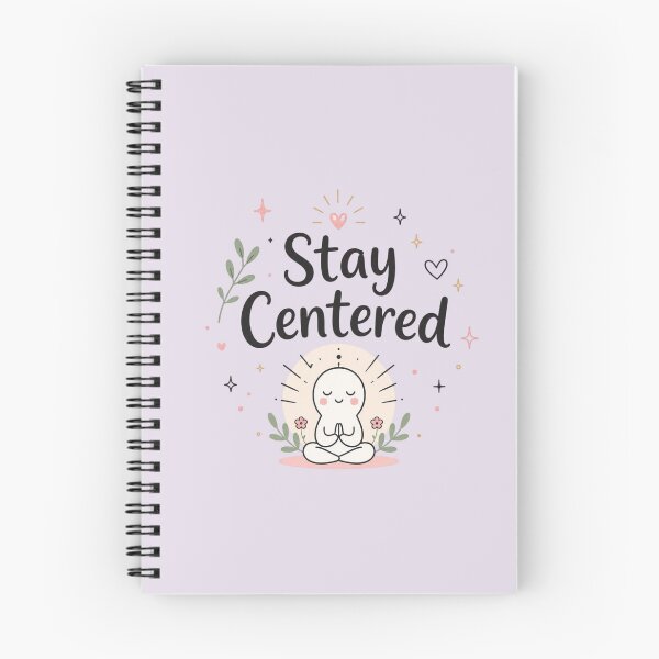 Item preview, Stay Centered Cute Meditation Quote | Kawaii Mindfulness Aesthetic | Positive Mental Wellness Typography designed and sold by Sanika arts .