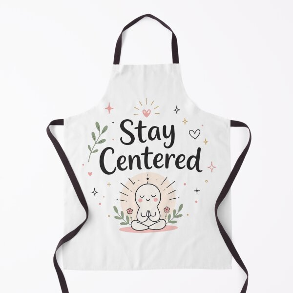Item preview, Stay Centered Cute Meditation Quote | Kawaii Mindfulness Aesthetic | Positive Mental Wellness Typography designed and sold by Sanika arts .