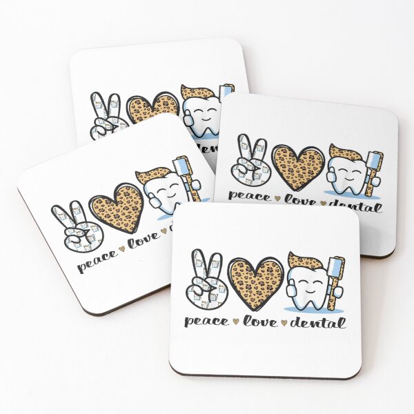 Item preview, Dentist Peace Love Dental Leopard designed and sold by goombi-creative.