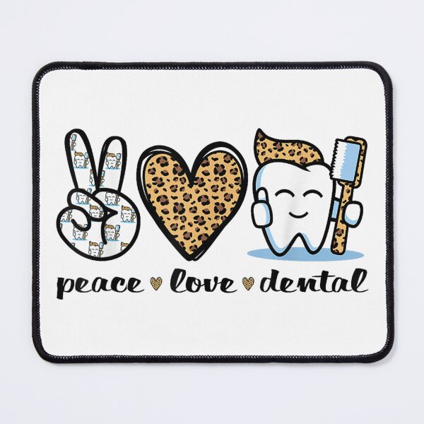 Item preview, Dentist Peace Love Dental Leopard designed and sold by goombi-creative.