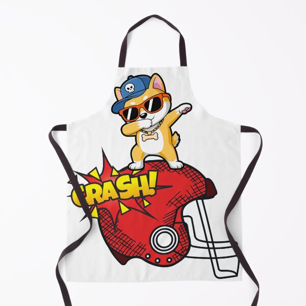 Item preview, Dabbing Shiba Inu Dog Crash Football Helmet Comic Art designed and sold by rich-moda.