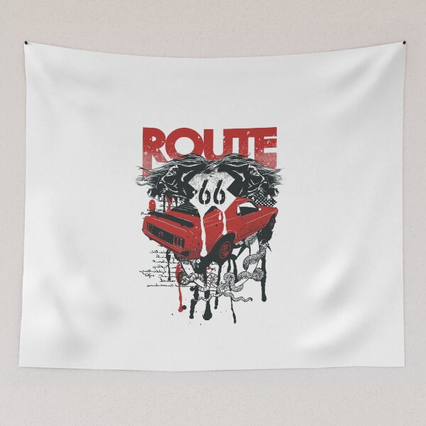 Item preview, Muscle Car - Route 66 Mustang Clipart - Retro Vehicle designed and sold by DGMaxShop.