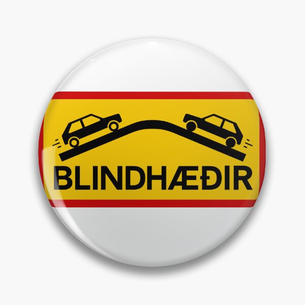 Item preview, Blind Hills (Blindhæðir) - Icelandic Road Sign designed and sold by Signs of Iceland.