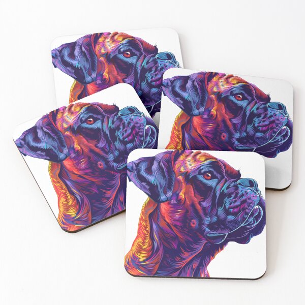 Item preview, Colorful Bullmastiff puppy dog designed and sold by MendaciousMina.