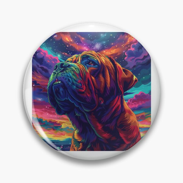 Item preview, Colorful Bullmastiff puppy dog designed and sold by MendaciousMina.