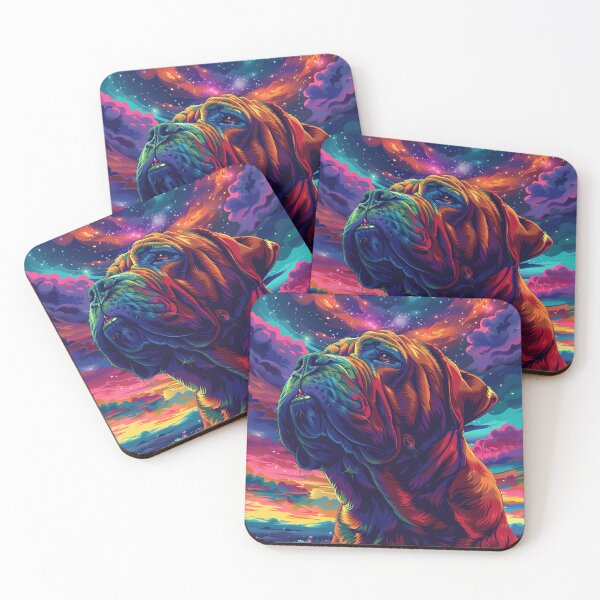 Item preview, Colorful Bullmastiff puppy dog designed and sold by MendaciousMina.