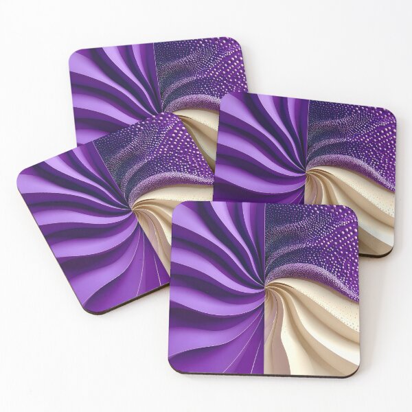 Item preview, Duality of Purple and Beige Waves designed and sold by Vicky Brago-Mitchell®.