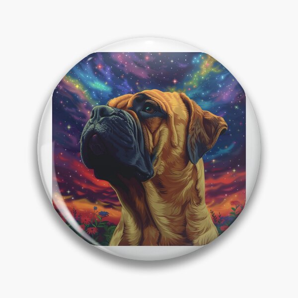 Item preview, Colorful Bullmastiff puppy dog designed and sold by MendaciousMina.