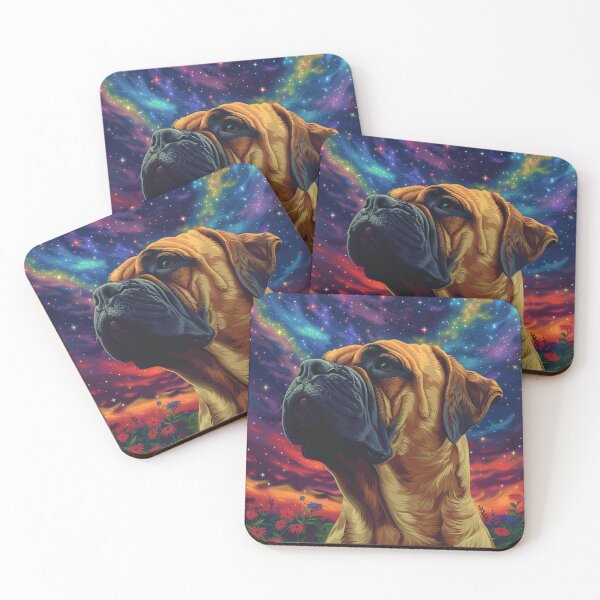 Item preview, Colorful Bullmastiff puppy dog designed and sold by MendaciousMina.